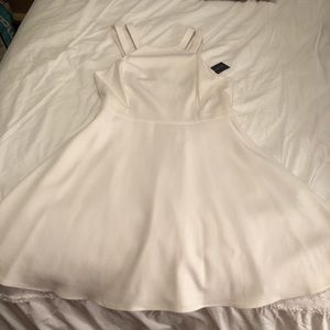 French connection high neck strappy dress white